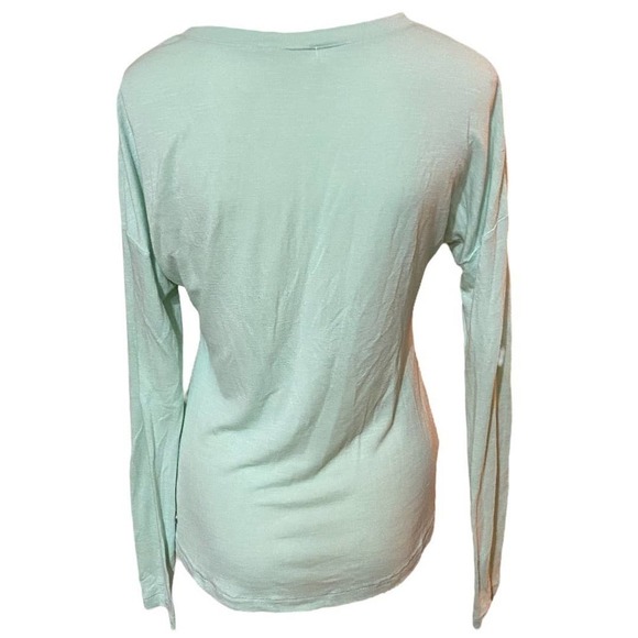 Zella All Day Shirt Seaglass Diagonal Ruching Size XS - Picture 3 of 8